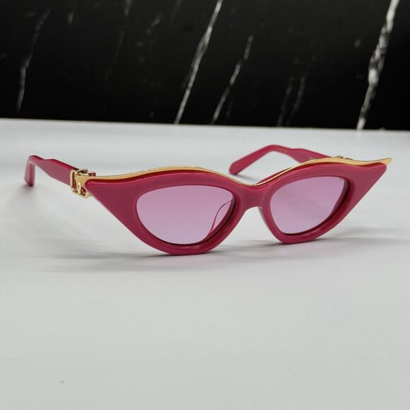 NEW V-GOLDCUT VLS-114D VALENTINO SUNGLASSES PINK CAT EYE EYEWEAR VALENTI… - Picture 6 of 12
